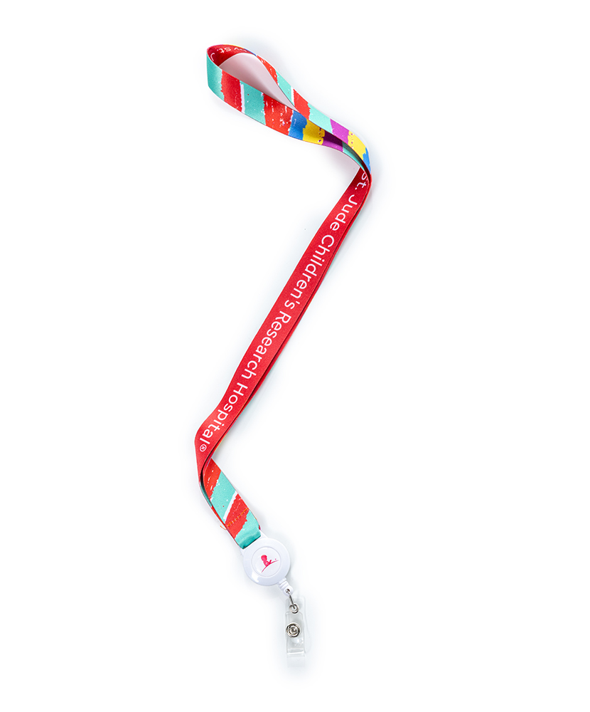 Primary image Patient Art Rainbow Striped Lanyard - Bailey